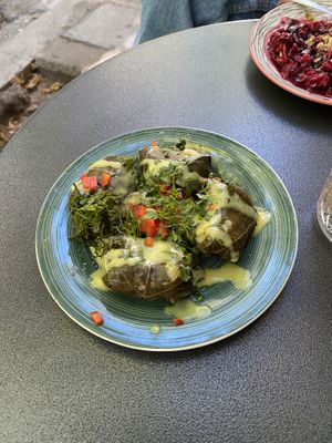 The magnificent grape leafs!!! at Tarantula in Thessaloniki