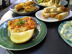 Vegan saganaki! Worth the trip to Thessaloniki at Tarantula in Thessaloniki