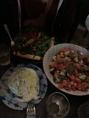 Salad and tzatziki  at Tarantula in Thessaloniki