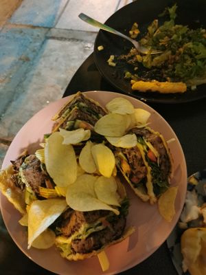 Sandwich club de frijoles, delicioso,a 3 o 4 euros at Tarantula in Thessaloniki