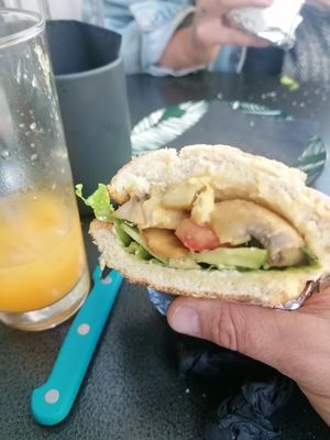 Mushrooms sandwich at Tarantula in Thessaloniki