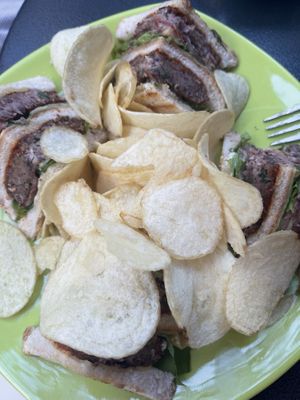 Club sandwich with kidneybeanballs🥰 at Tarantula in Thessaloniki