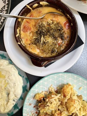Bougiourdi (Greek Baked Cheese with Tomato)  at Tarantula in Thessaloniki