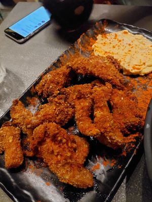mushroom nuggets at Tarantula in Thessaloniki