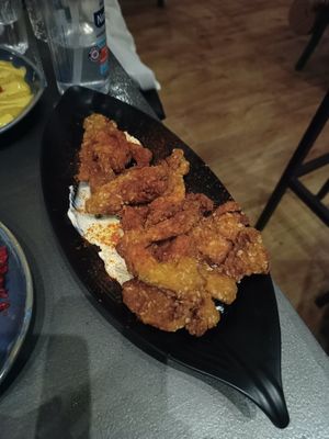 Mushroom nuggets, must try! at Tarantula in Thessaloniki