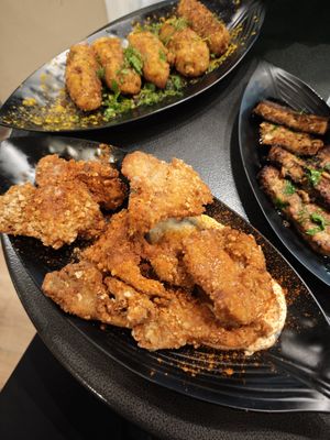 Fried mushroom at Tarantula in Thessaloniki