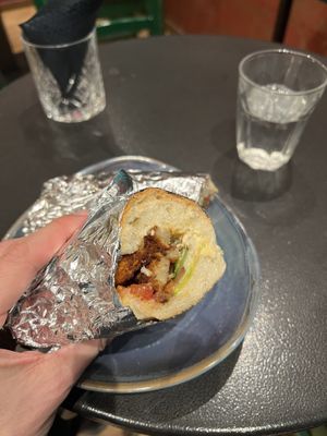 Sandwich with mushroom balls  at Tarantula in Thessaloniki