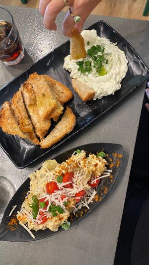 potato salad and tzatziki  at Tarantula in Thessaloniki