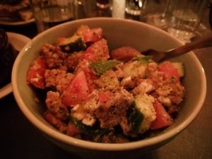  I said it was small portions, I take back what I said. I'm completely stuffed at Tarantula in Thessaloniki