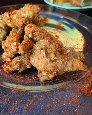 Mushroom schnitzel at Tarantula in Thessaloniki