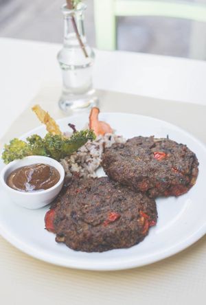 Mystic Vegan burger at Mystic Vegan in Athens