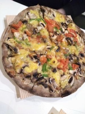 Vegan pizza. Mystic Pizza, Athens, Greece at Mystic Vegan in Athens