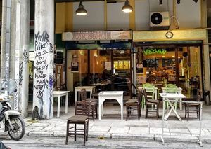 Mystic Pizza next to Mystic Vegan at Mystic Vegan in Athens