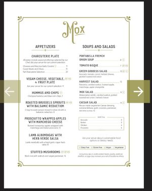 Menu 2/2 #Veganuary at Mox in Seattle