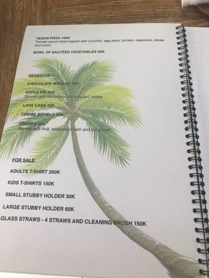 Menu part 2 at Sonny Side in Legian