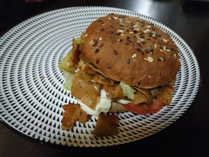 vegan vöner burger at Ossu Burger in Tartu