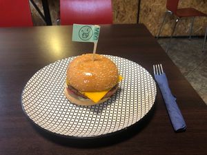 Beyond meat burger at Ossu Burger in Tartu