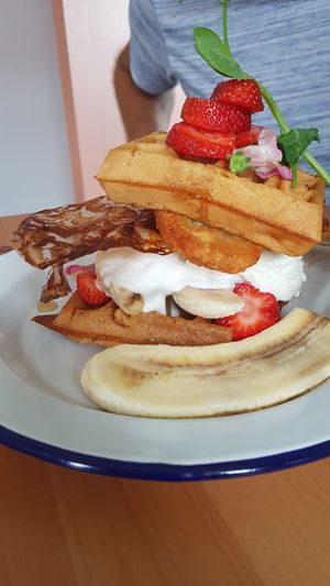Waffles at Flora by Greenhouse Canteen in West End