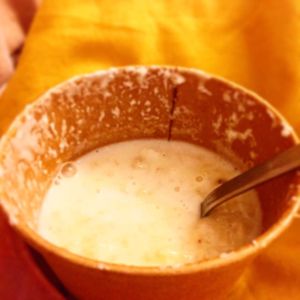 Creamy coconut pudding (takeaway) at Karma Kitchen Cafe in Newcastle Upon Tyne