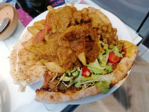 Might need a bigger plate! at Karma Kitchen Cafe in Newcastle Upon Tyne