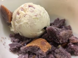 Parma violet crumble  at Karma Kitchen Cafe in Newcastle Upon Tyne