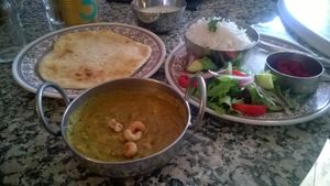 Cashew curry at Karma Kitchen Cafe in Newcastle Upon Tyne