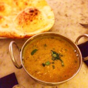 Tarka dahl at Karma Kitchen Cafe in Newcastle Upon Tyne