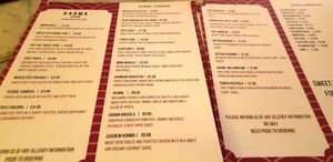 Menu at Karma Kitchen Cafe in Newcastle Upon Tyne