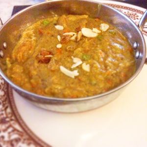 Cashew korma at Karma Kitchen Cafe in Newcastle Upon Tyne