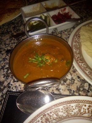 Seitan curry at Karma Kitchen Cafe in Newcastle Upon Tyne