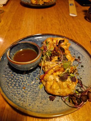 Vegan gyoza at Nieuw Rotterdams Café in Rotterdam