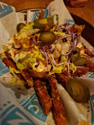 Vegan kapsalon at Nieuw Rotterdams Café in Rotterdam