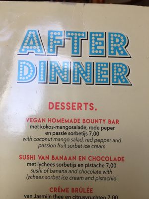 Delicious vegan dessert at Nieuw Rotterdams Café in Rotterdam