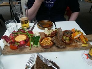 Vegan board at Nieuw Rotterdams Café in Rotterdam