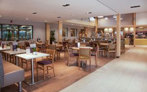 Part of the indoor seating area at Dean's Garden Centre in York