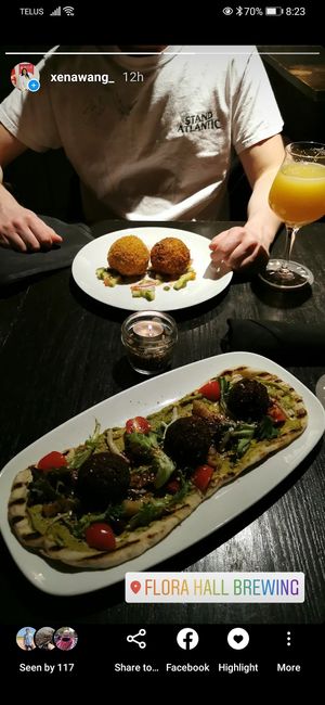 Falafel at Flora Hall Brewing in Ottawa