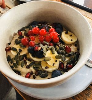 vegan power porridge  at Die 3 Schwestern in Muenster