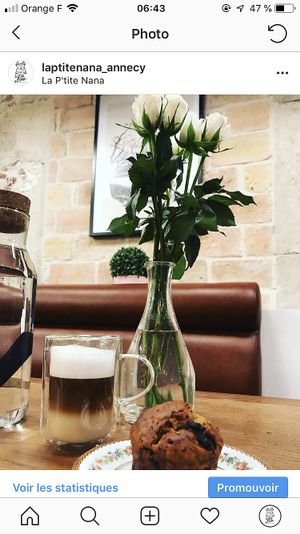 Coffee & vegan muffin  at La P'tite Nana in Annecy