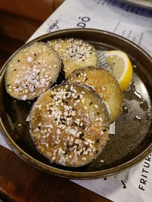 Fried aubergine with sesame at EDO in Belfast