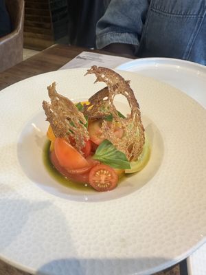 Heritage tomato salad  at EDO in Belfast