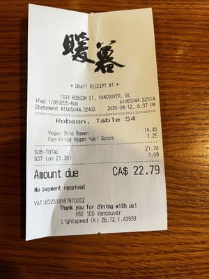   at Ramen Danbo - West End in Vancouver