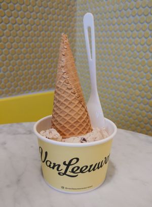 Peanut butter chip and sugar cone at Van Leeuwen Ice Cream - Silver Lake in Los Angeles