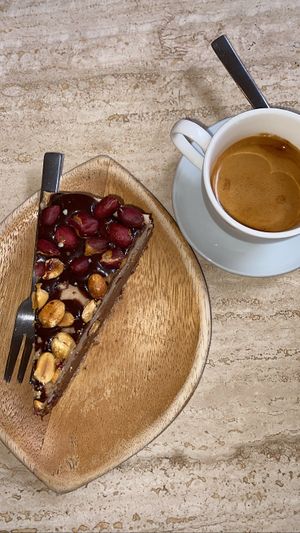 Vegan snickers cake  at Kula in Pisac