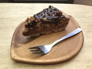 Raw vegan snickers cake at Kula in Pisac