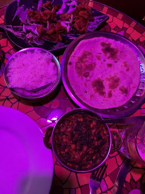 Saag Dahl, plain rice, roti  at Indian Lounge in Nice