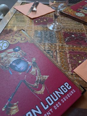 Look at the tables! at Indian Lounge in Nice