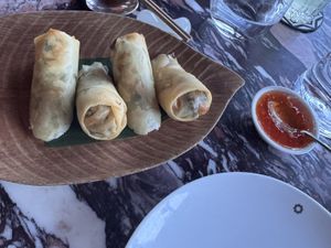 Crispy veggie rolls  at Song Qi in 