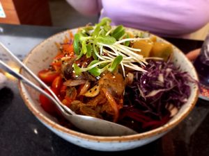 Mushroom bowl at Asa Vegan Kitchen and Studio in Chiang Mai