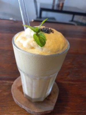 Mango lassi at Asa Vegan Kitchen and Studio in Chiang Mai