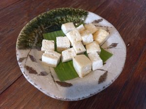 Fried tofu side at Asa Vegan Kitchen and Studio in Chiang Mai